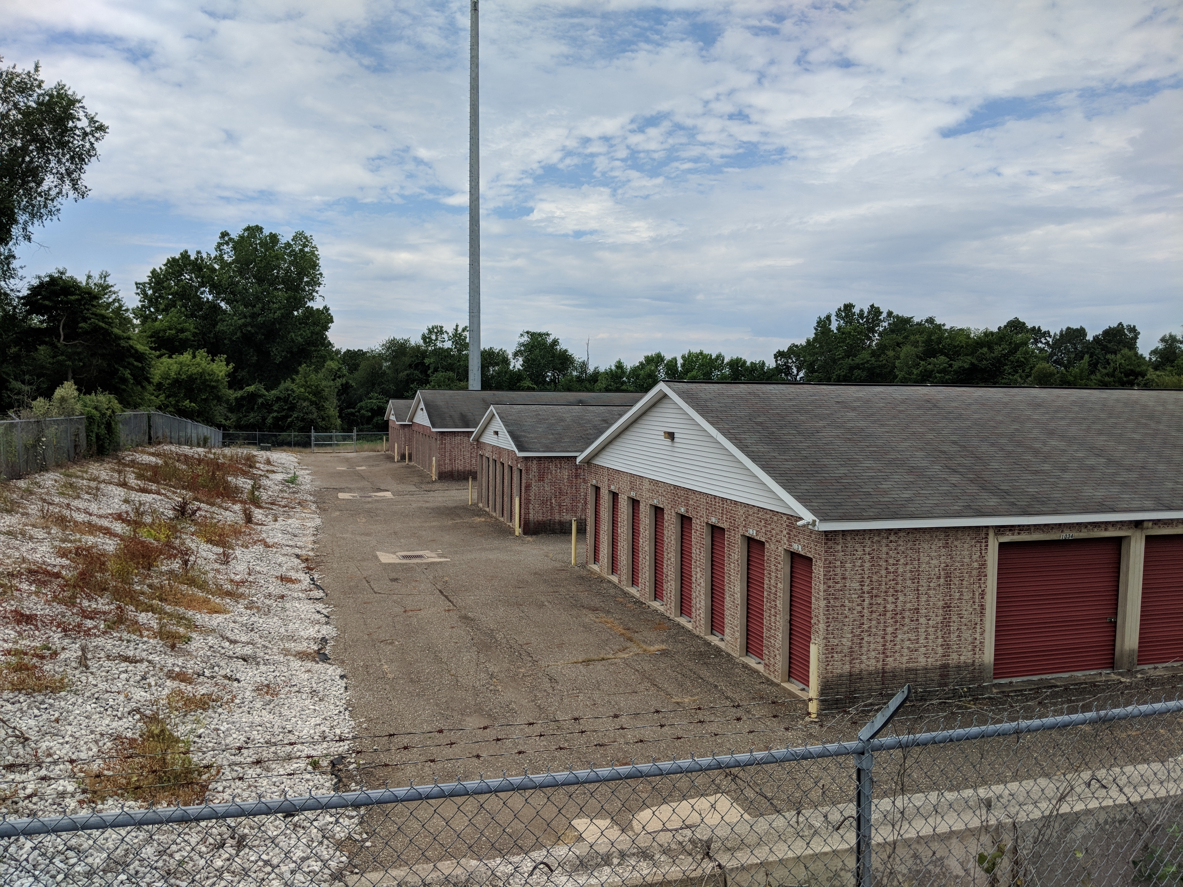 High view of storage facility